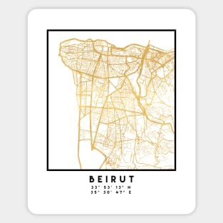 BEIRUT LEBANON CITY STREET MAP ART Sticker